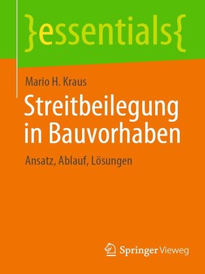 cover image of Streitbeilegung in Bauvorhaben